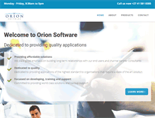 Tablet Screenshot of orionsoftware.com